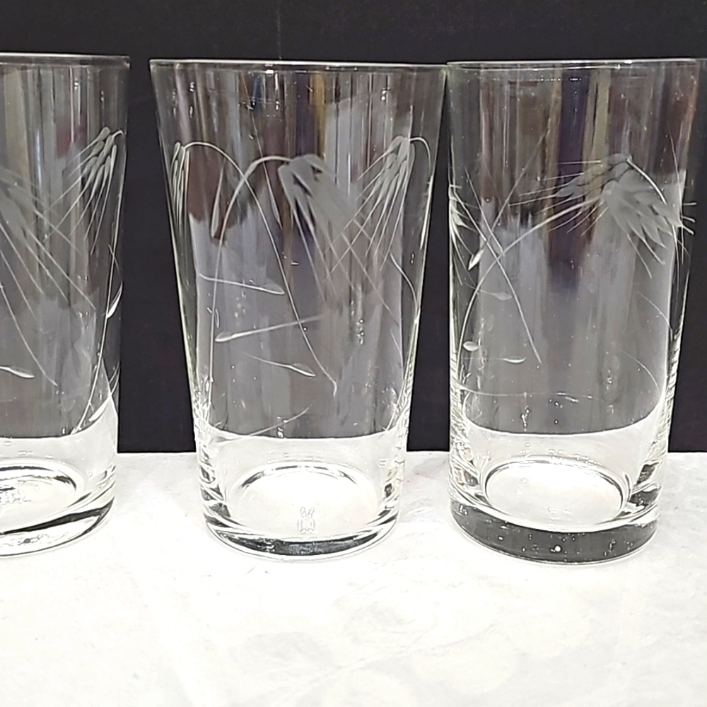 Craftsman Wheat Crystal Glasses, Set of 5